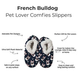FRENCH BULLDOG Ladies Non-Slip Slippers COMFIES BRAND By E&S Pets
