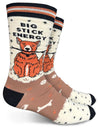 GROOVY THINGS Co. Brand Men’s BIG STICK ENERGY Socks - Novelty Socks And Slippers