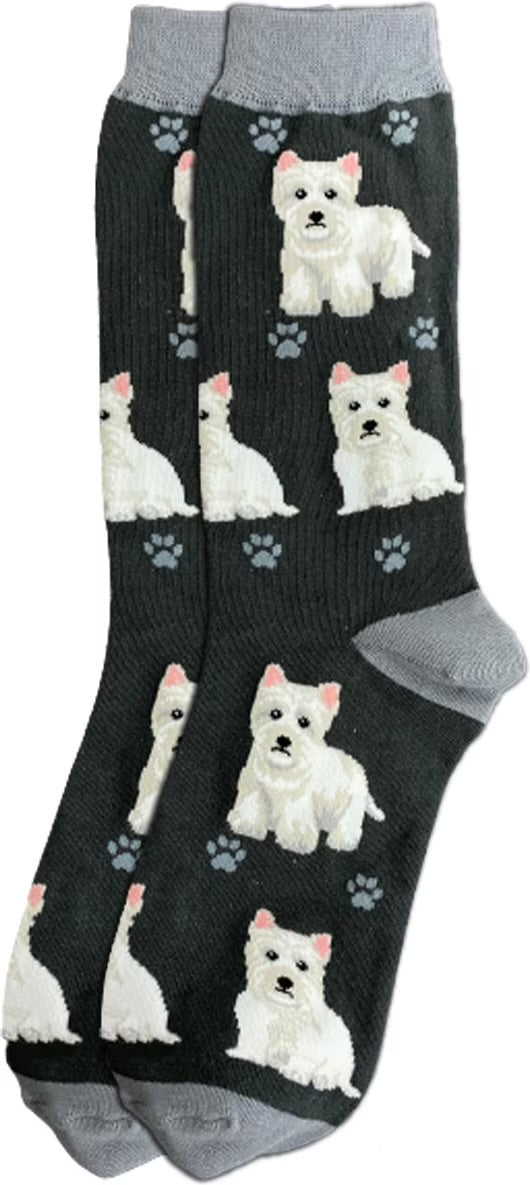 WESTIE Dog Adult Unisex Socks By E&S Pets Choose Style