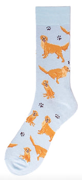 GOLDEN RETRIEVER DOG MEN’S SOCKS PARQUET BRAND (CHOOSE COLOR) - Novelty Socks And Slippers
