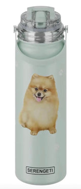 Dog & Cat Stainless Steel 24 Oz. Water Bottle By E&S Pets (Choose Breed) - Novelty Socks And Slippers