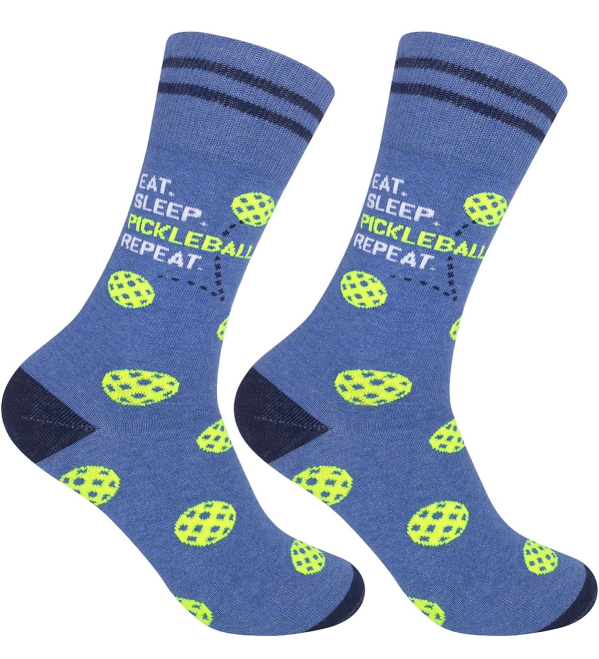 EAT. SLEEP. PICKLEBALL. REPEAT. Adult Unisex Socks FUNATIC Brand - Novelty Socks And Slippers