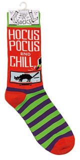 PRIMITIVES BY KATHY Unisex HALLOWEEN Socks HOCUS POCUS & CHILL - Novelty Socks for Less