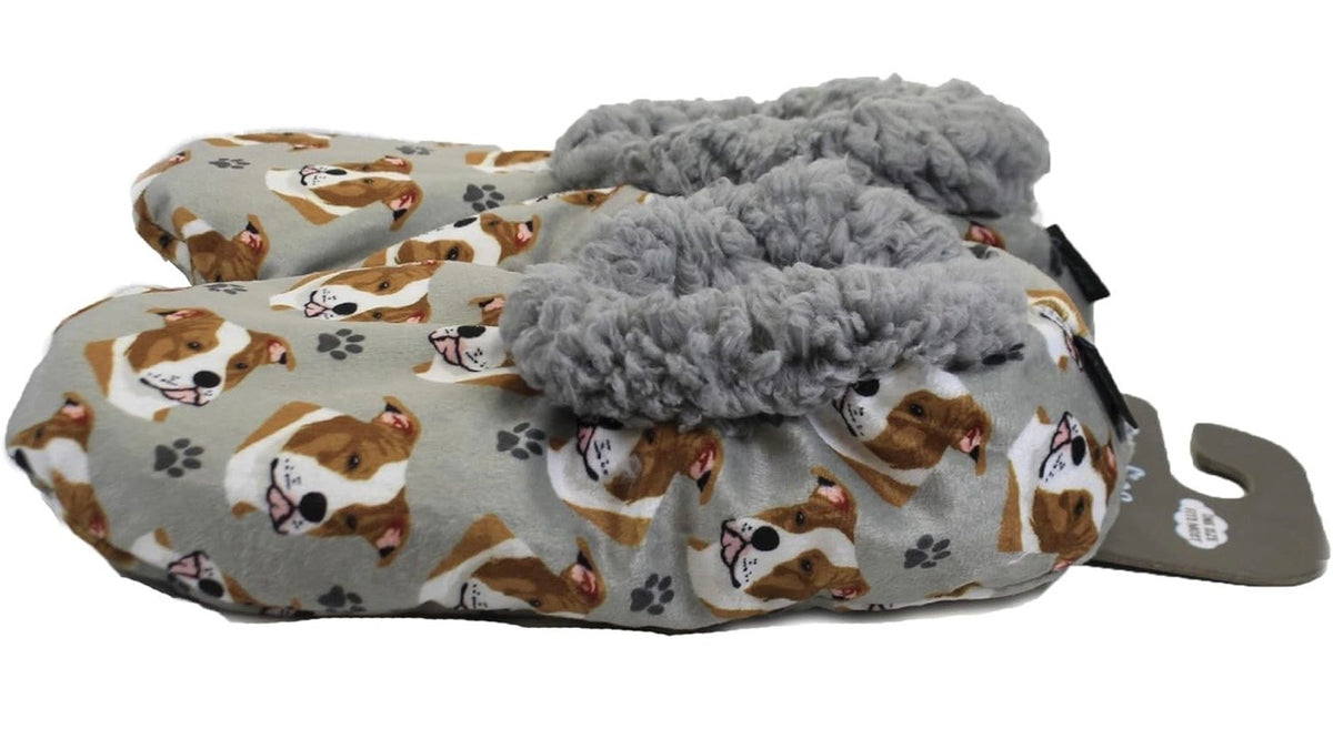 PIT BULL DOG Ladies NON-SKID SLIPPERS COMFIES BRAND - Novelty Socks And Slippers