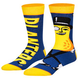 PLANTERS PEANUTS Men’s Split Crew Socks ODD SOX Brand MR. PEANUT - Novelty Socks And Slippers