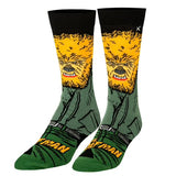 THE WOLF MAN MEN’S 360 UNIVERSAL MONSTERS HALLOWEEN SOCKS ODD SOX BRAND