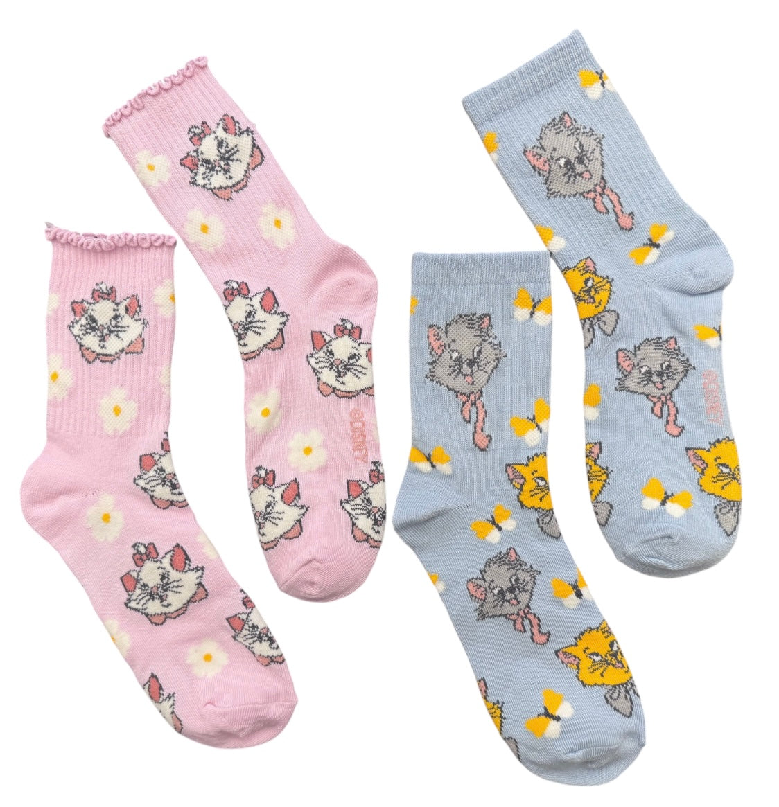 DISNEY THE ARISTOCATS Ladies 2 Pair Of Socks Marie, Toulouse, Berlioz - Novelty Socks And Slippers