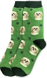 BEIGE SHIH TZU Dog Adult Unisex Socks By E&S Pets Choose Style
