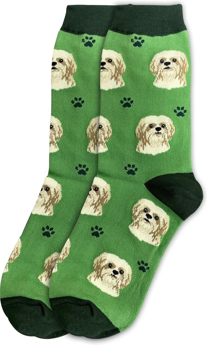 BEIGE SHIH TZU Dog Adult Unisex Socks By E&S Pets Choose Style