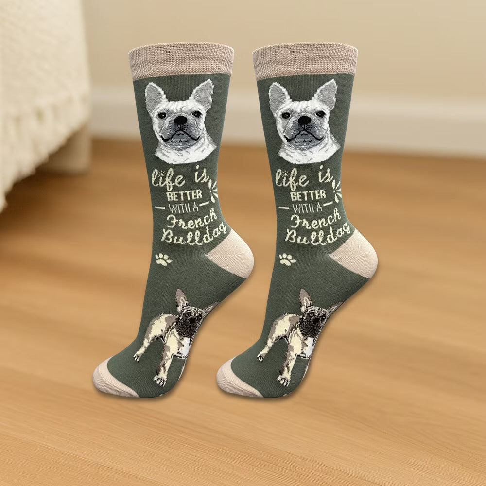FRENCH BULLDOG Adult Unisex Socks By E&S Pets Choose Style