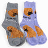 FOOZYS BRAND Ladies 2 Pair Of SHAR PEI Dog Socks - Novelty Socks And Slippers