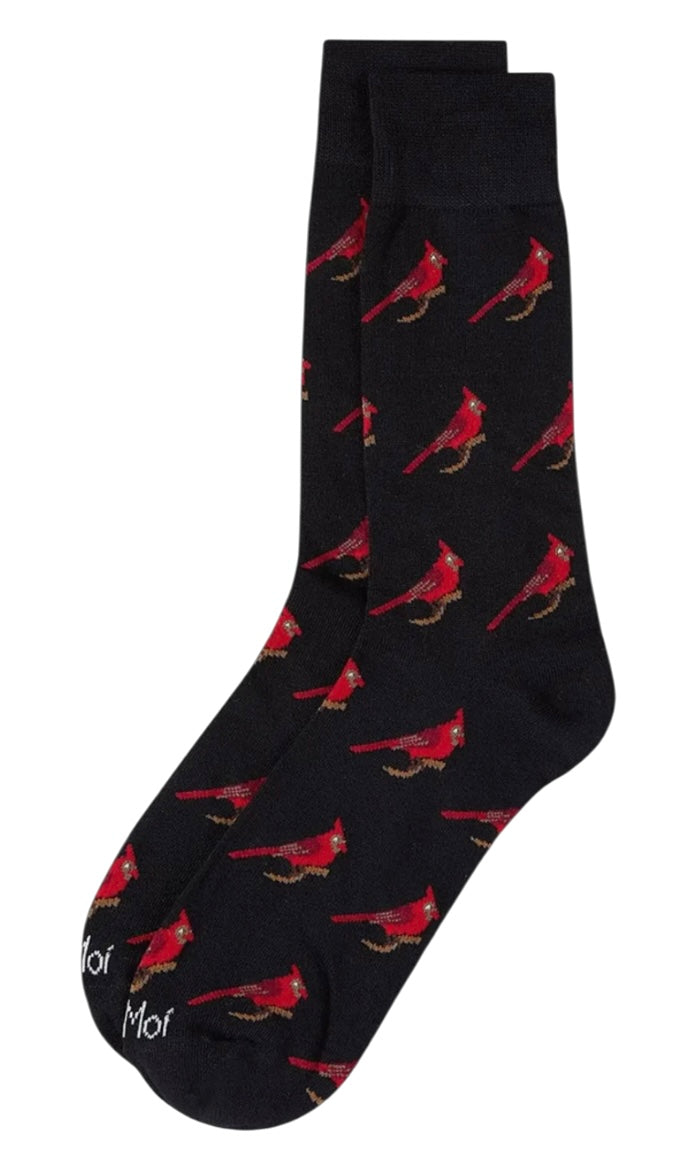 RED CARDINAL BIRD Men’s Socks MeMoi Brand - Novelty Socks And Slippers
