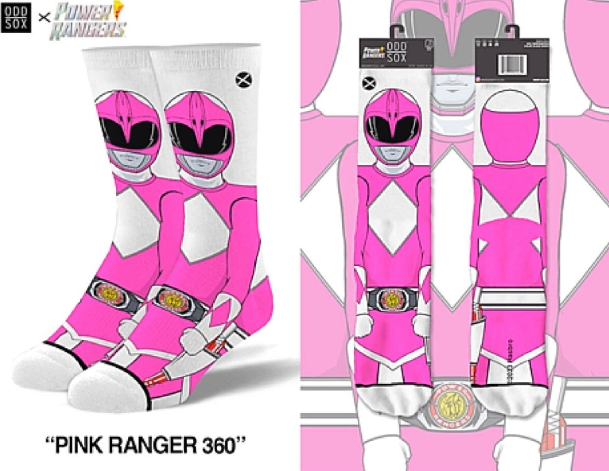 POWER RANGERS Men’s Crew Socks ODD SOX Brand (Choose Ranger)
