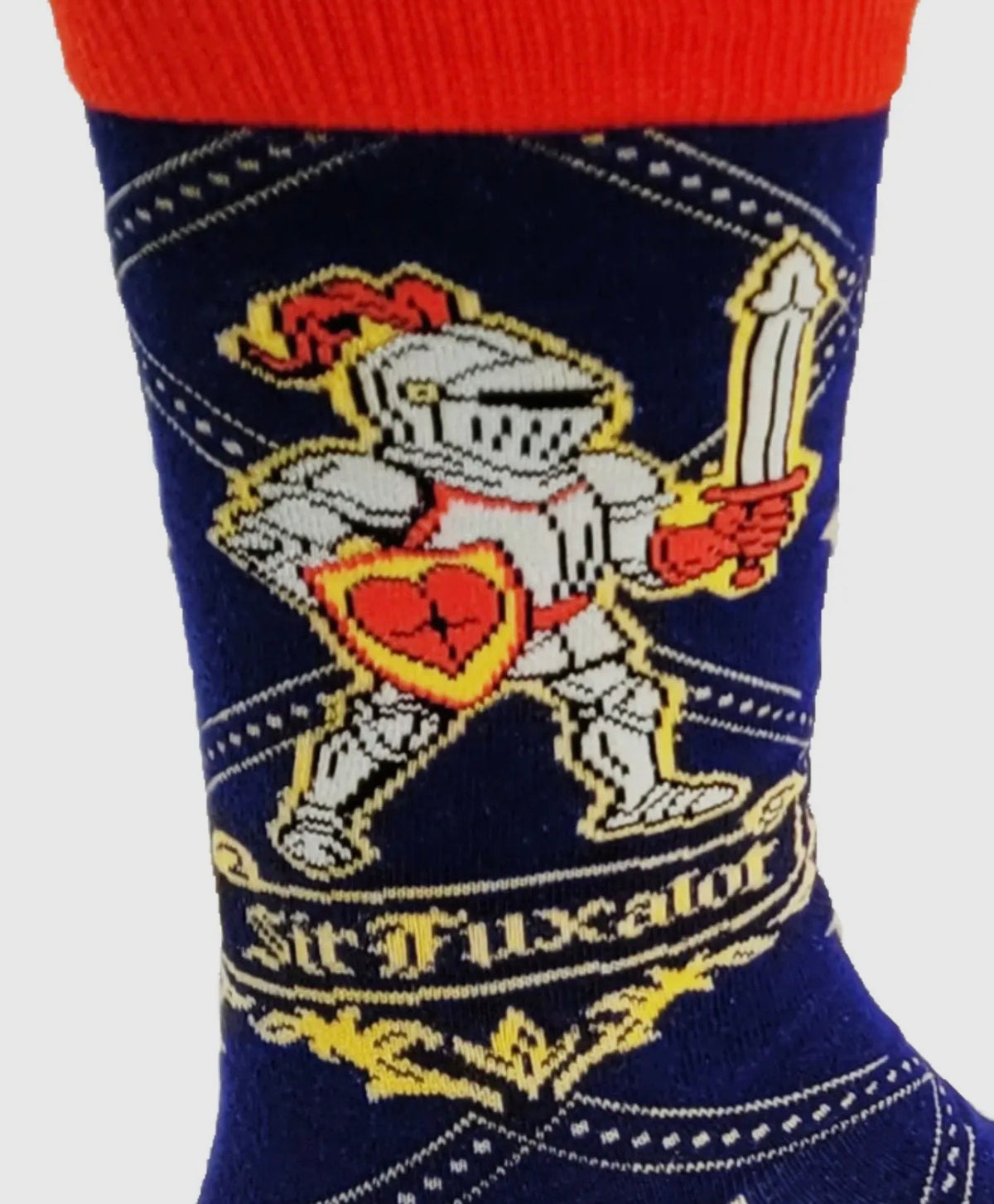 SIR FUXALOT Men’s Knight Socks Fabdaz Brand (SIR FUCKS A LOT) - Novelty Socks And Slippers