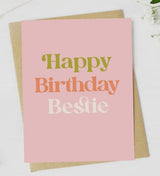 Birthday Greeting Card HAPPY BIRTHDAY BESTIE **Made In The USA! - Novelty Socks And Slippers