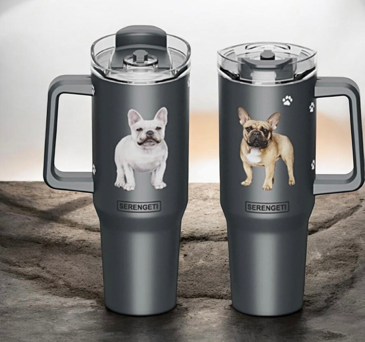 Dog & Cat Stainless Steel Ultimate 40 Oz. Tumbler Hot & Cold Travel Mug By E&S Pets (Choose Breed)