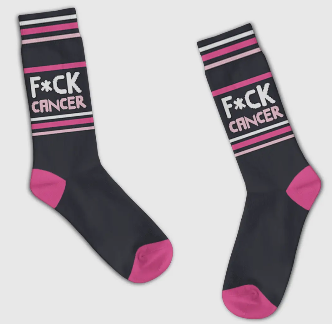 FUNATIC Brand Unisex ‘F*CK CANCER’ Socks - Novelty Socks And Slippers