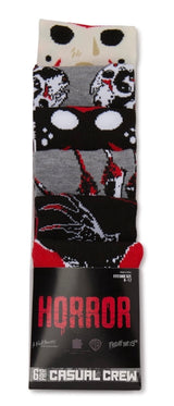 HORROR ICONS MEN’S 6 PAIR OF HALLOWEEN SOCKS GIFT SET FREDDY & JASON BIOWORLD BRAND
