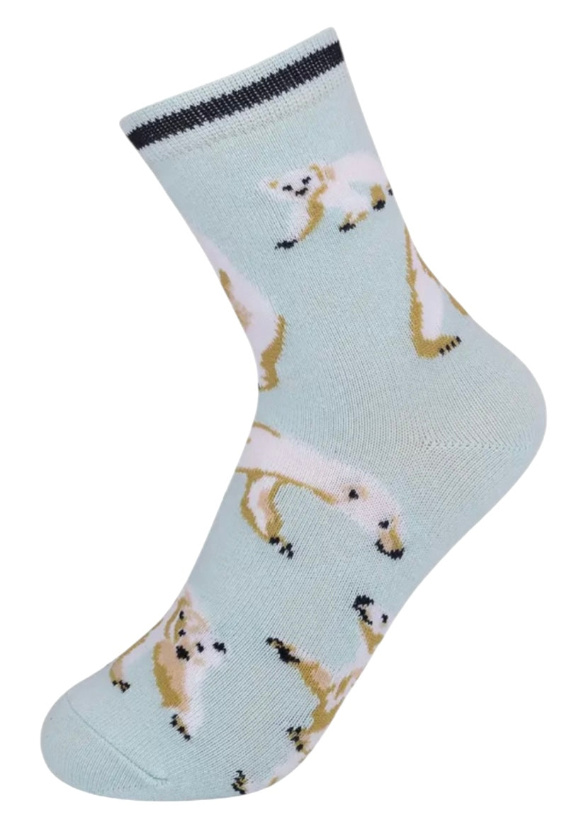 FUNATIC Brand Unisex Kids POLAR BEAR Socks Polar Bears All Over Kids Age 7-10 - Novelty Socks And Slippers