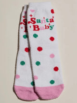 CUTE CHRISTMAS GNOMES Ladies 4 Pair Of Fuzzy Socks Gift Set - Novelty Socks And Slippers