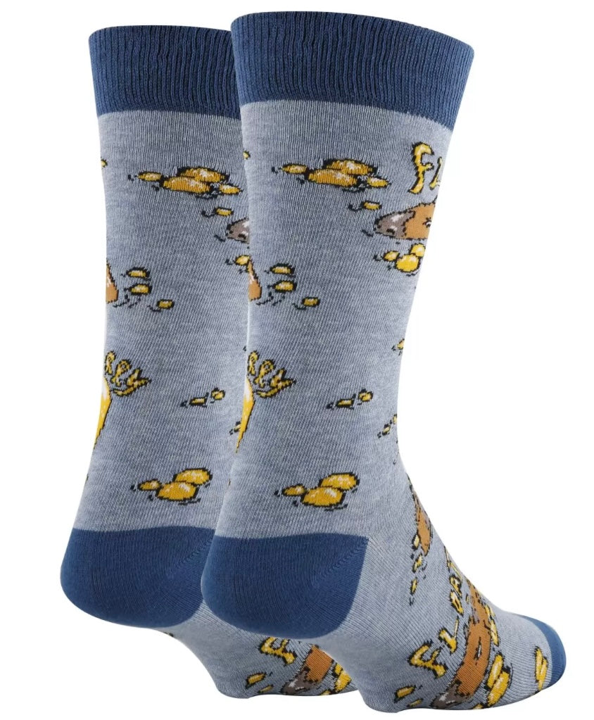 OOOH YEAH Brand Men’s CAPYBARA Socks ‘DON’T WORRY BY CAPY’ - Novelty Socks And Slippers