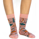 BUNNY RABBIT Ladies Socks RABBITS & PUMPKINS ALL OVER GOOD LUCK SOCK Brand