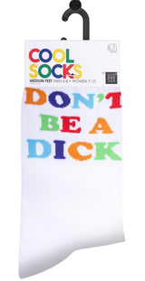 COOL SOCKS Brand Unisex DON’T BE A DICK Socks Size Medium - Novelty Socks And Slippers