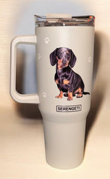 Dog & Cat Stainless Steel Ultimate 40 Oz. Tumbler Hot & Cold Travel Mug By E&S Pets (Choose Breed)