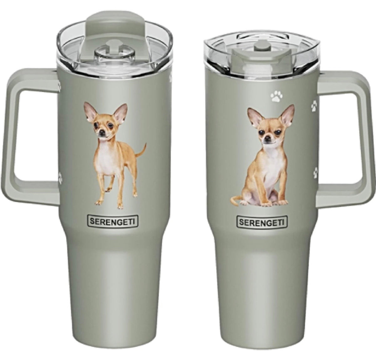 Dog & Cat Stainless Steel Ultimate 40 Oz. Tumbler Hot & Cold Travel Mug By E&S Pets (Choose Breed) - Novelty Socks And Slippers