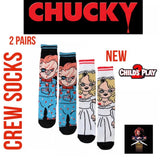 CHUCKY The Movie Men’s 2 Pair Of Socks With TIFFANY VALENTINE