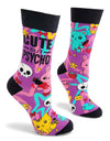 CUTE BUT PSYCHO Ladies Socks Fabdaz Brand - Novelty Socks And Slippers
