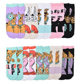 SCOOBY-DOO Ladies 10 Pair Of Low Cut Socks