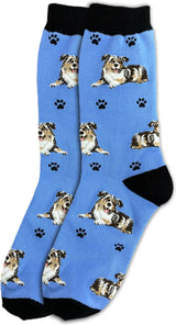 AUSTRALIAN SHEPHERD Dog Adult Unisex Socks By E&S Pets Choose Style