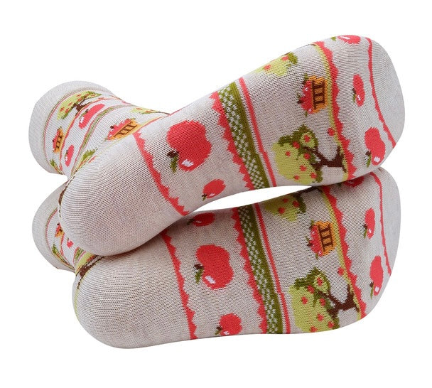 Apples & Apple Trees Ladies Socks PARQUET Brand