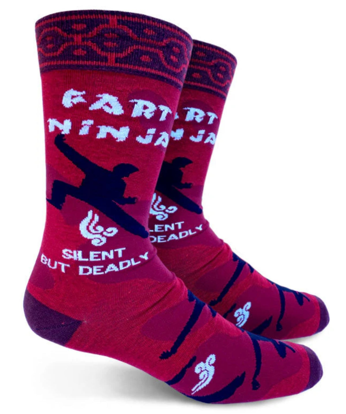 GROOVY THINGS Co. Brand Men’s FART NINJA Socks - Novelty Socks And Slippers