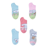SANRIO CINNAMOROLL Ladies 5 Pair Of No Show Socks CHIBIMARU & STRAWBERRIES