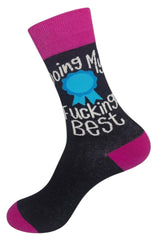 FUNATIC Brand Unisex DOING MY FUCKING BEST Socks - Novelty Socks And Slippers