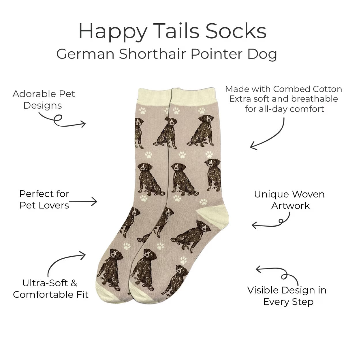 GERMAN SHORTHAIRED POINTER Dog Adult Unisex Socks Choose Style