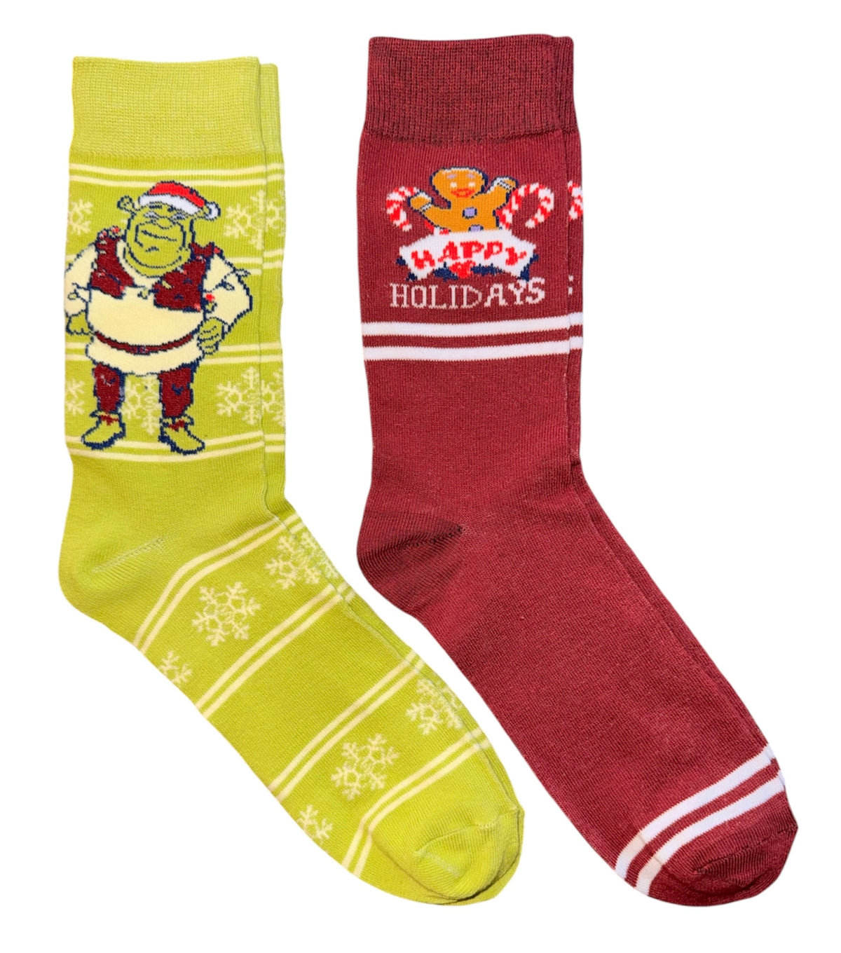 SHREK The Movie Men’s CHRISTMAS 2 Pair Of Socks ‘HAPPY HOLIDAYS’