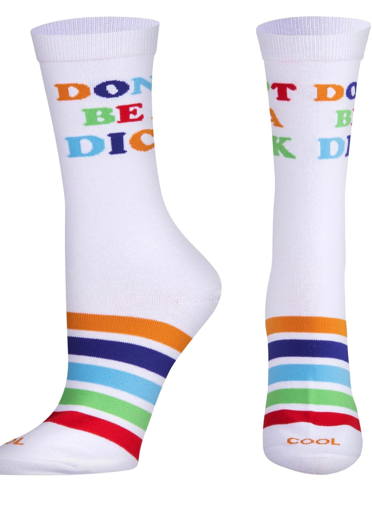 COOL SOCKS Brand Unisex DON’T BE A DICK Socks Size Medium - Novelty Socks And Slippers