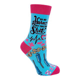 DO NOT HARM BUT TAKE NO SHIT LADIES NURSE SOCKS FABDAZ BRAND - Novelty Socks And Slippers