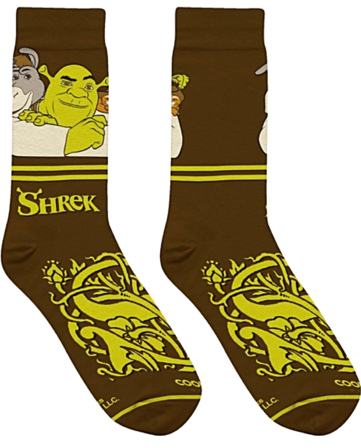 SHREK The Movie Unisex Socks With DONKEY & PUSS IN BOOTS - Novelty Socks for Less