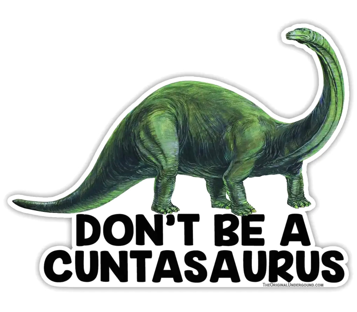 DON’T BE A CUNTASAURUS Vinyl Sticker - Novelty Socks And Slippers