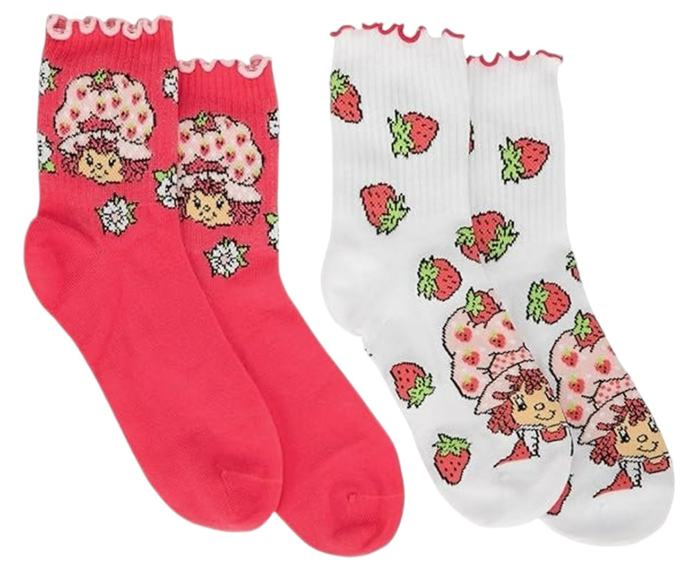 STRAWBERRY SHORTCAKE Ladies 2 Pair Of Socks - Novelty Socks And Slippers