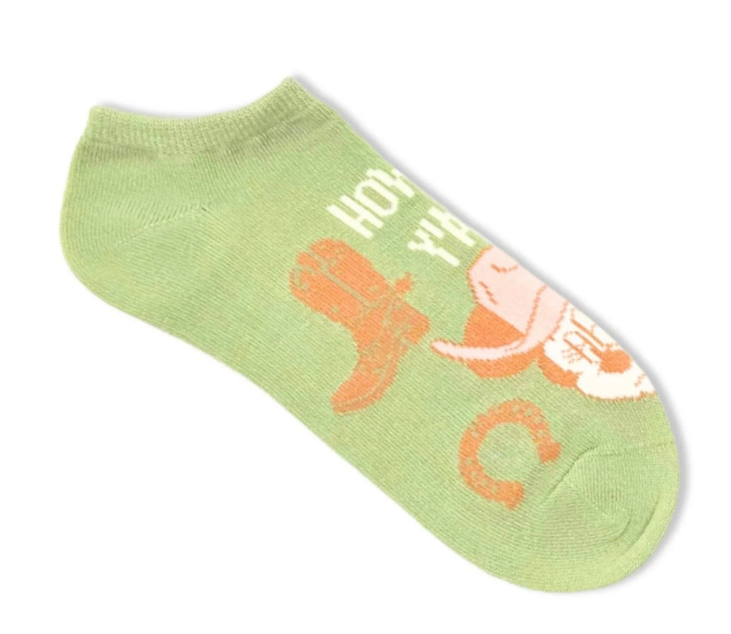 DISNEY Cowgirl Minnie Mouse 3 Pair Of No Show Socks ‘HOWDY Y’ALL’ - Novelty Socks And Slippers