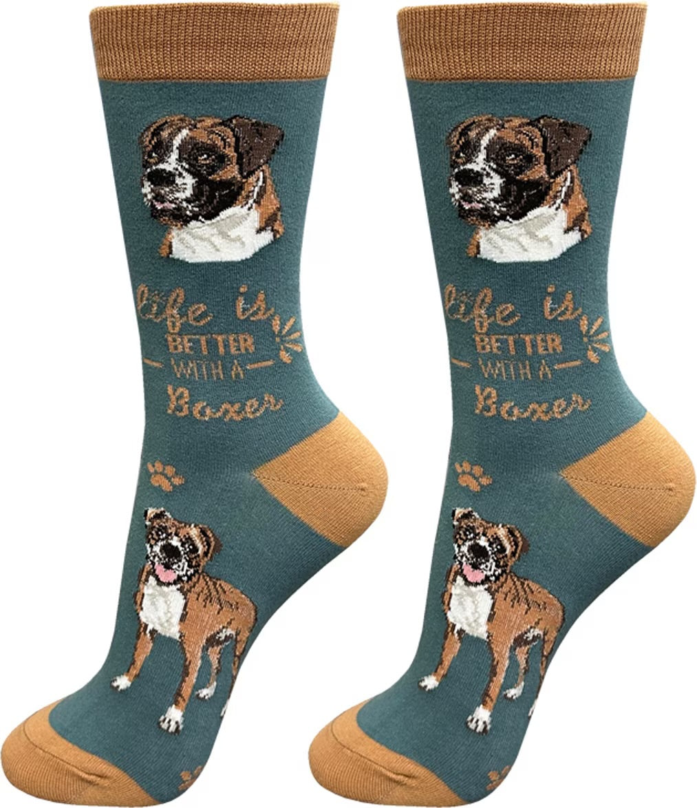 BOXER Dog Adult Unisex Socks By E&S Pets Choose Style