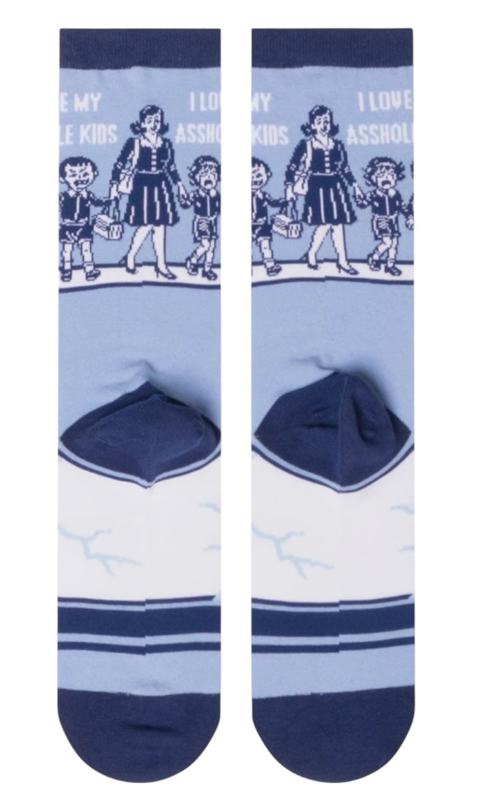 COOL SOCKS Brand Unisex I LOVE MY ASSHOLE KIDS Socks Medium Feet - Novelty Socks And Slippers