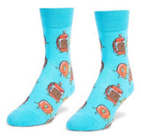COFFEE & DONUTS ADULT UNISEX SOCKS HEADLINE BRAND SOCKS SIZE S/M - Novelty Socks And Slippers