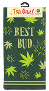 FUNATIC Brand MARIJUANA KITCHEN TEA TOWEL ‘BEST BUD’ - Novelty Socks for Less