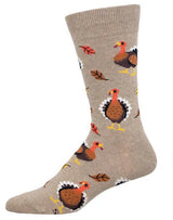 SOCKSMITH Brand Men’s THANKSGIVING TURKEY Socks ‘Let’s Talk Turkey’ - Novelty Socks And Slippers